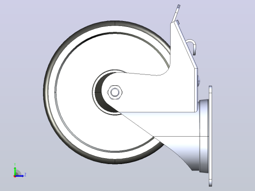 抗静电双制动转向脚轮D200 140×110_抗静电双制动转向脚轮D200 140×110左视缩略图