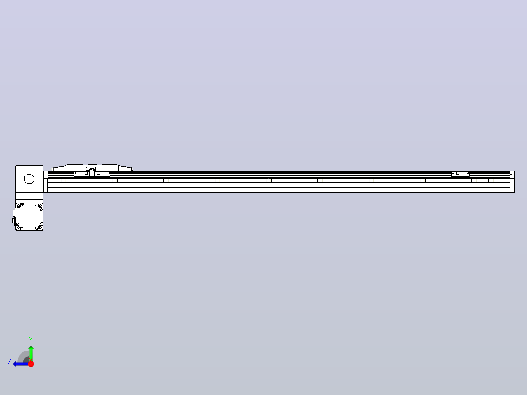 机器人皮带驱动直线轴TPA-GCB-150-P80-L1050-LP-M75-N3右视图