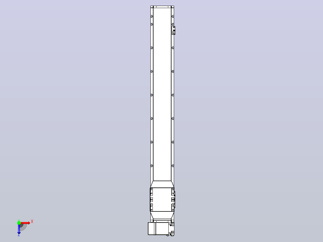机器人皮带驱动直线轴TPA-GCB-150-P80-L1050-LP-M75-N3俯视图