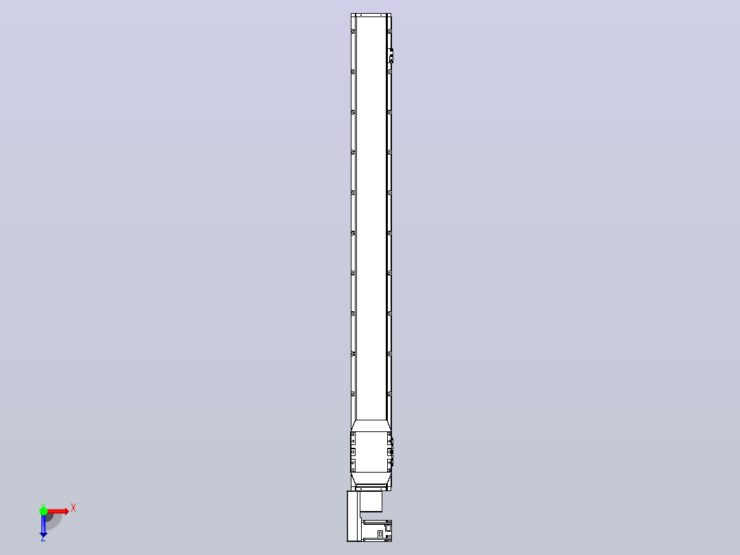 机器人皮带驱动直线轴TPA-GCB-150-P80-L1450-QL-M75-N3俯视图