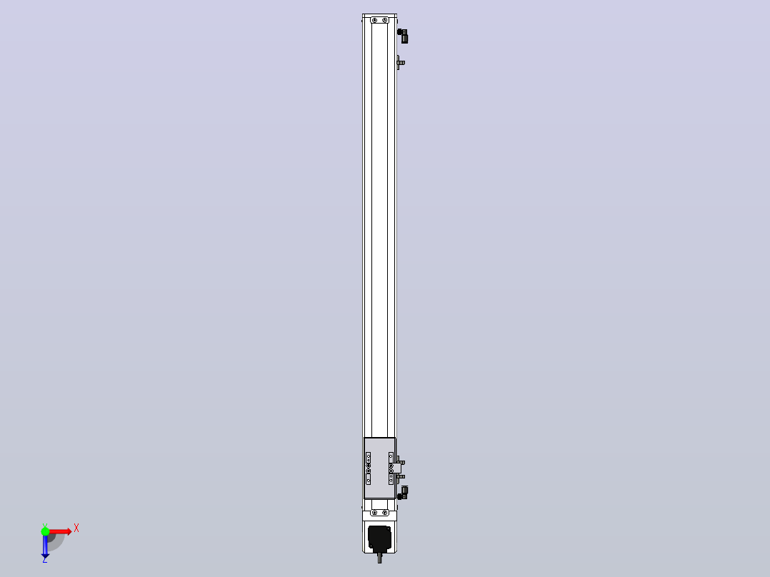 SCM6-750-BW-M10滚珠花健、支撑座、滚珠丝杠、交叉导轨、直线模组俯视图