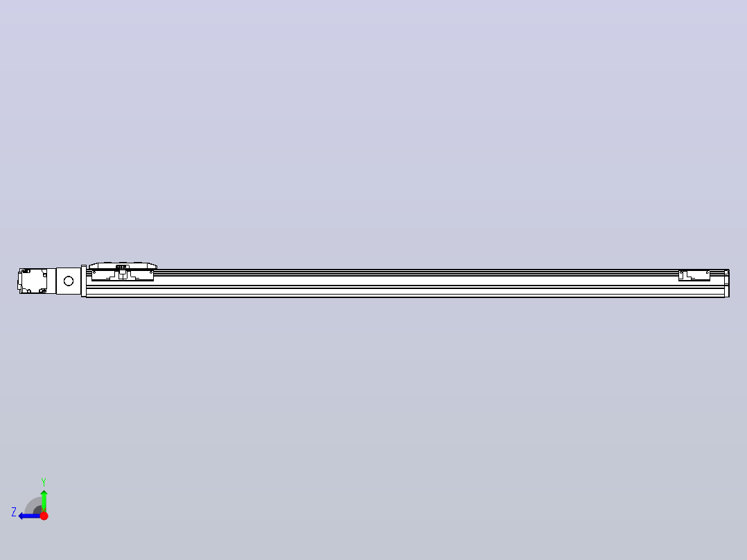 机器人皮带驱动直线轴TPA-GCB-50-P42-L950-QL-M10-N3右视图
