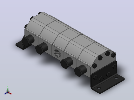 FMA＊-4R＊＊分流器[FMA-4R2.1G]正等轴测缩略图