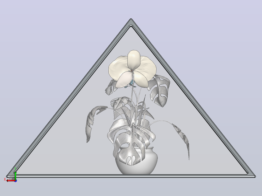 花朵金字塔后视图
