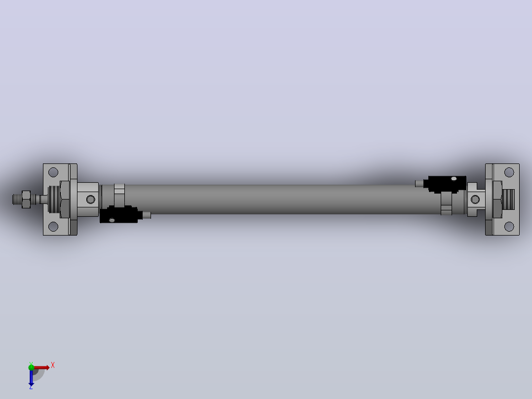 气缸MI16x185SCALB(0)+(CS1-M-2)俯视图
