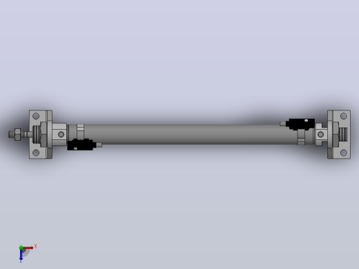 气缸MI16x185SCALB(0)+(CS1-M-2)俯视缩略图