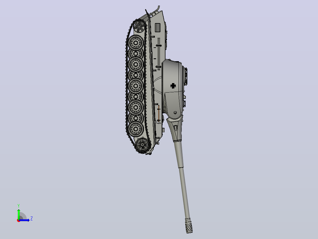 狮式 坦克 战车 panzerkampfwagen vii lowe NVENTOR stp igs左视图