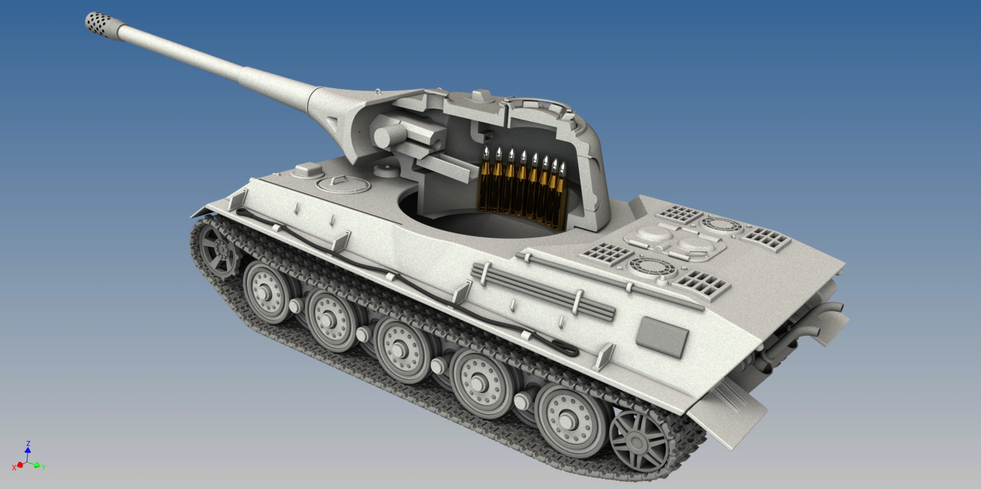 狮式 坦克 战车 panzerkampfwagen vii lowe NVENTOR stp igs