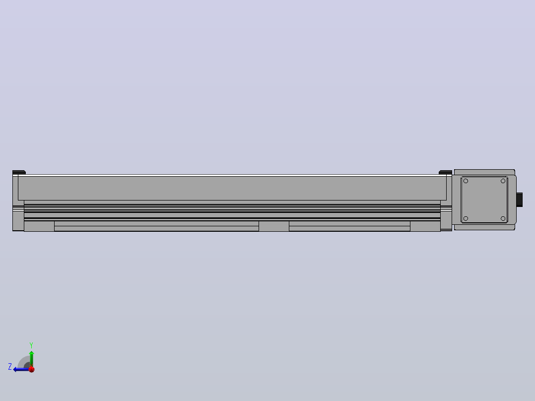 DMB150-LTCR同步带模组直线模组（电机左折）[DMB150-L90S300-DT750-C2D-LTCR]右视图