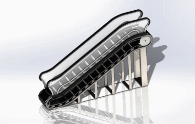 SolidWorks自动扶梯驱动装配和动画