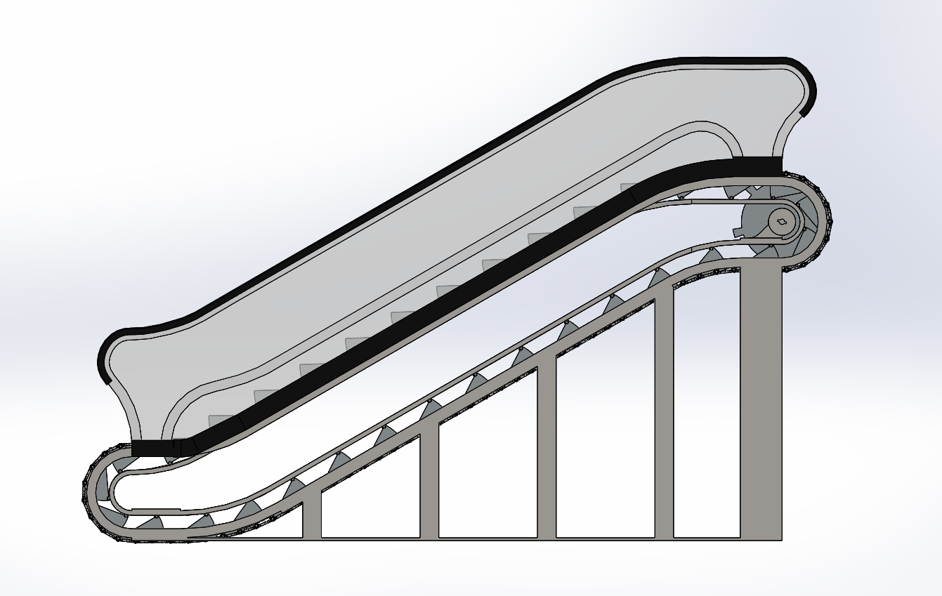 SolidWorks自动扶梯驱动装配和动画