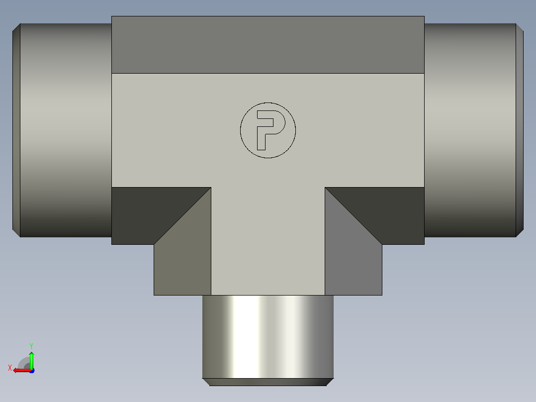 EO管接头三通异径管TR18 10 18L71X.igs后视图