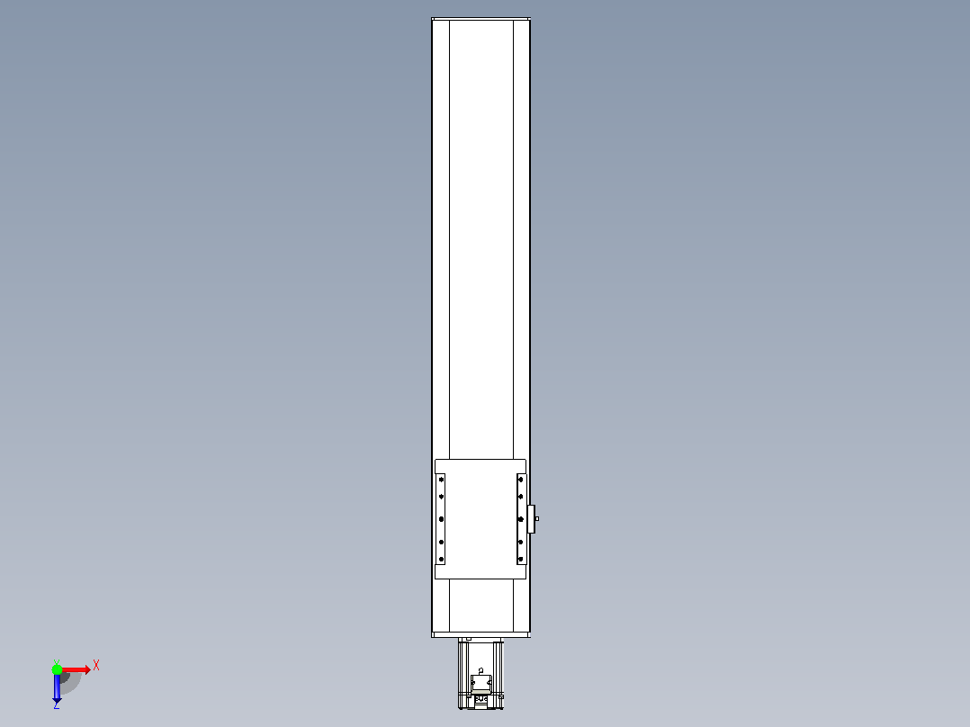 滚珠丝杠直线轴带导轨全封闭TPA-HCR-175D-2510C-L750-M-C-P75-N3俯视图