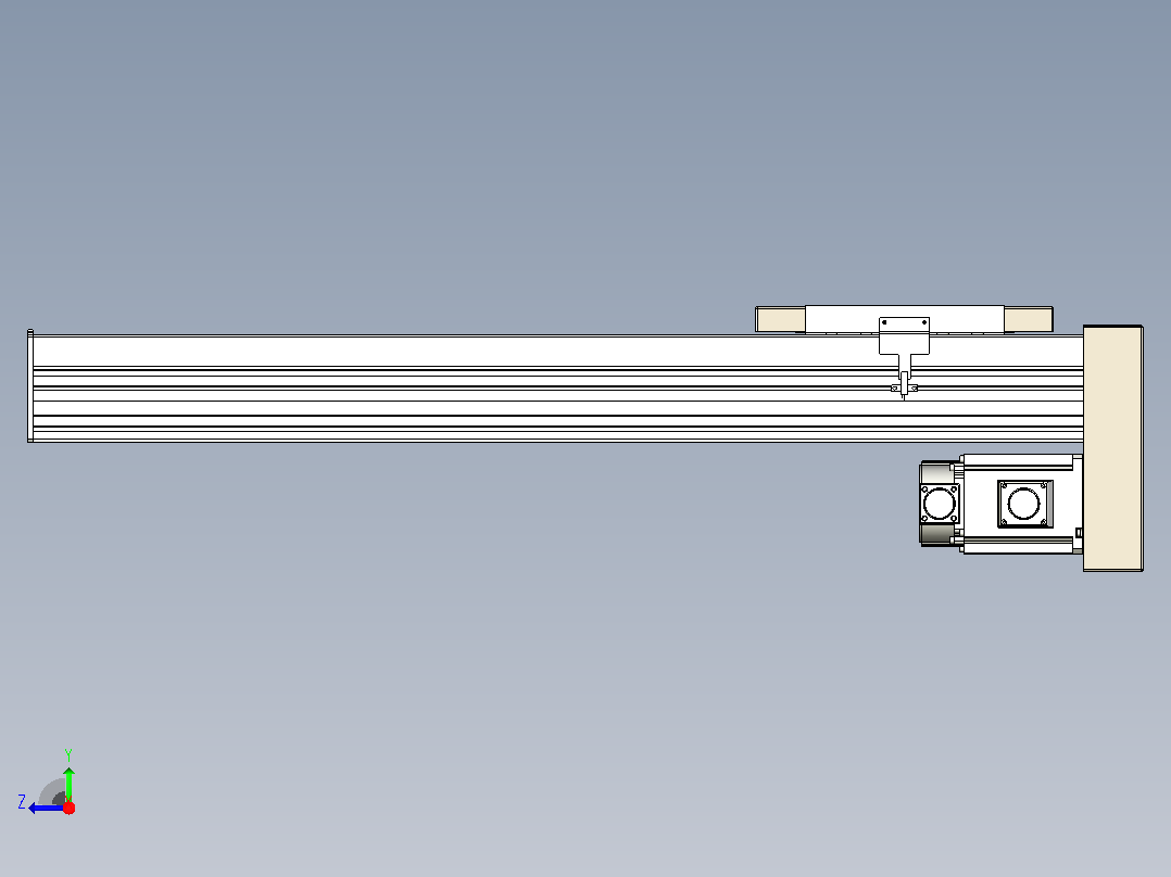 滚珠丝杠直线轴带导轨全封闭TPA-HCR-220D-3210C-L700-MP-Y-P1K-N3右视图