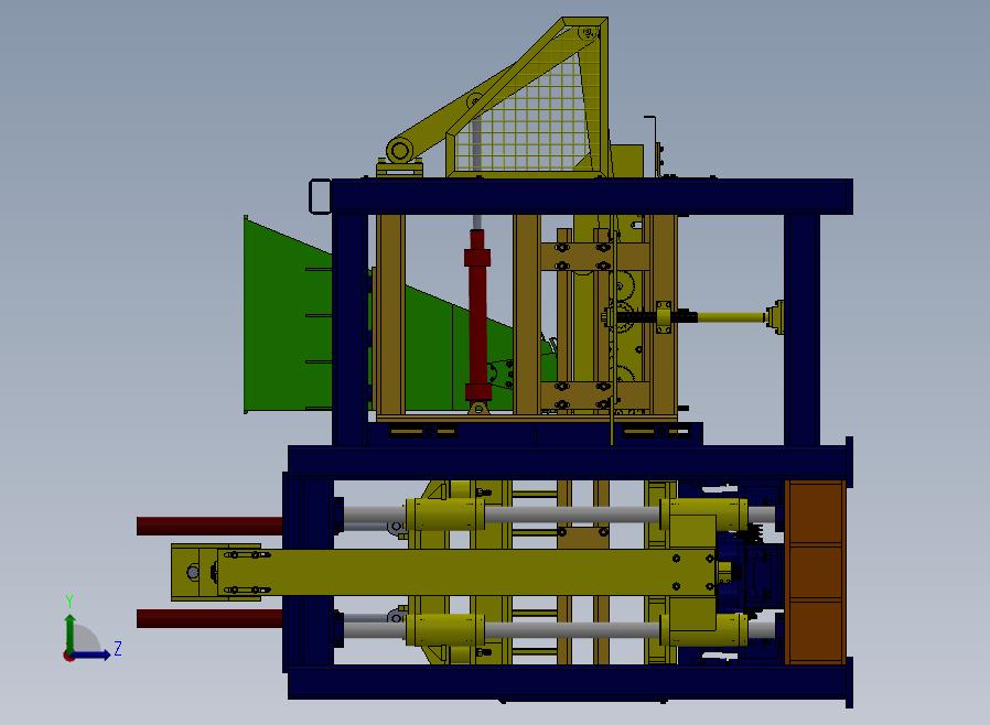 A60-液压制砖机左视图