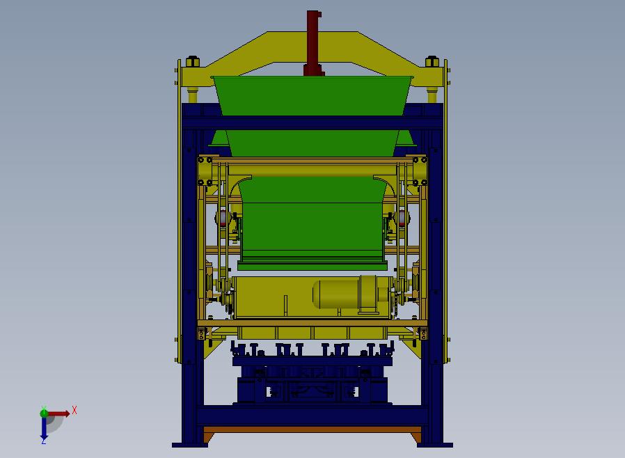 A60-液压制砖机俯视图