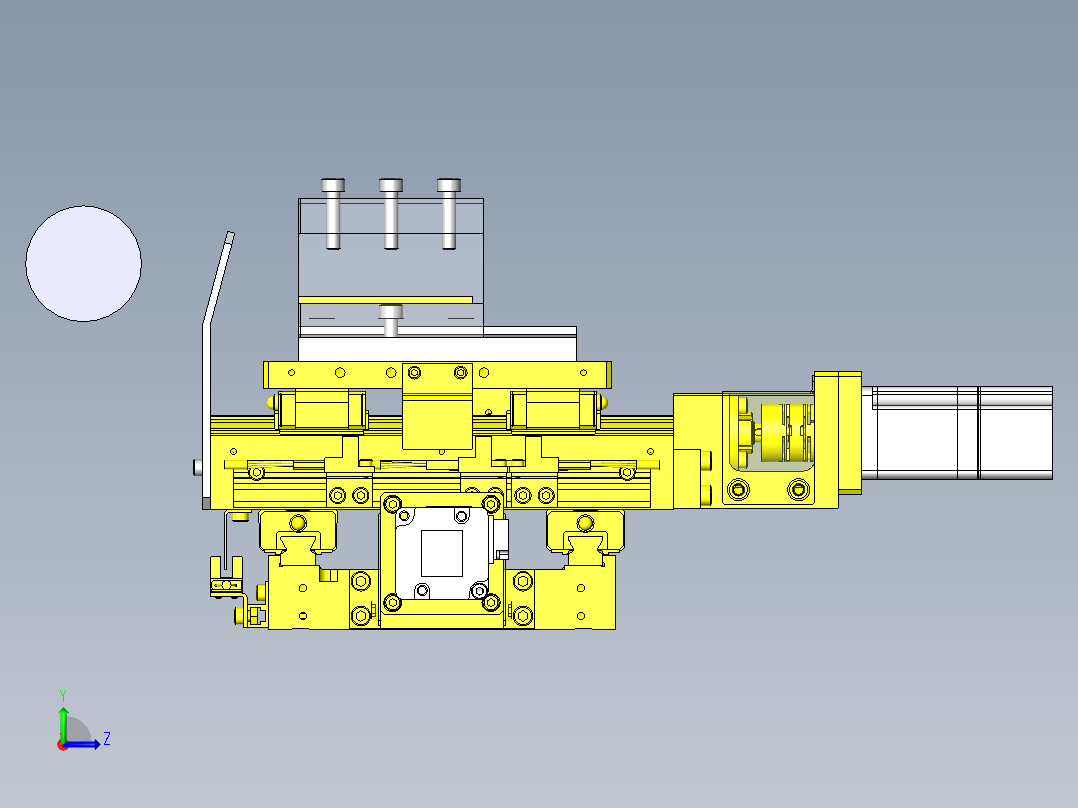 树脂零件的切削加工机左视图