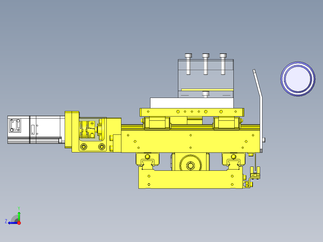 树脂零件的切削加工机右视图