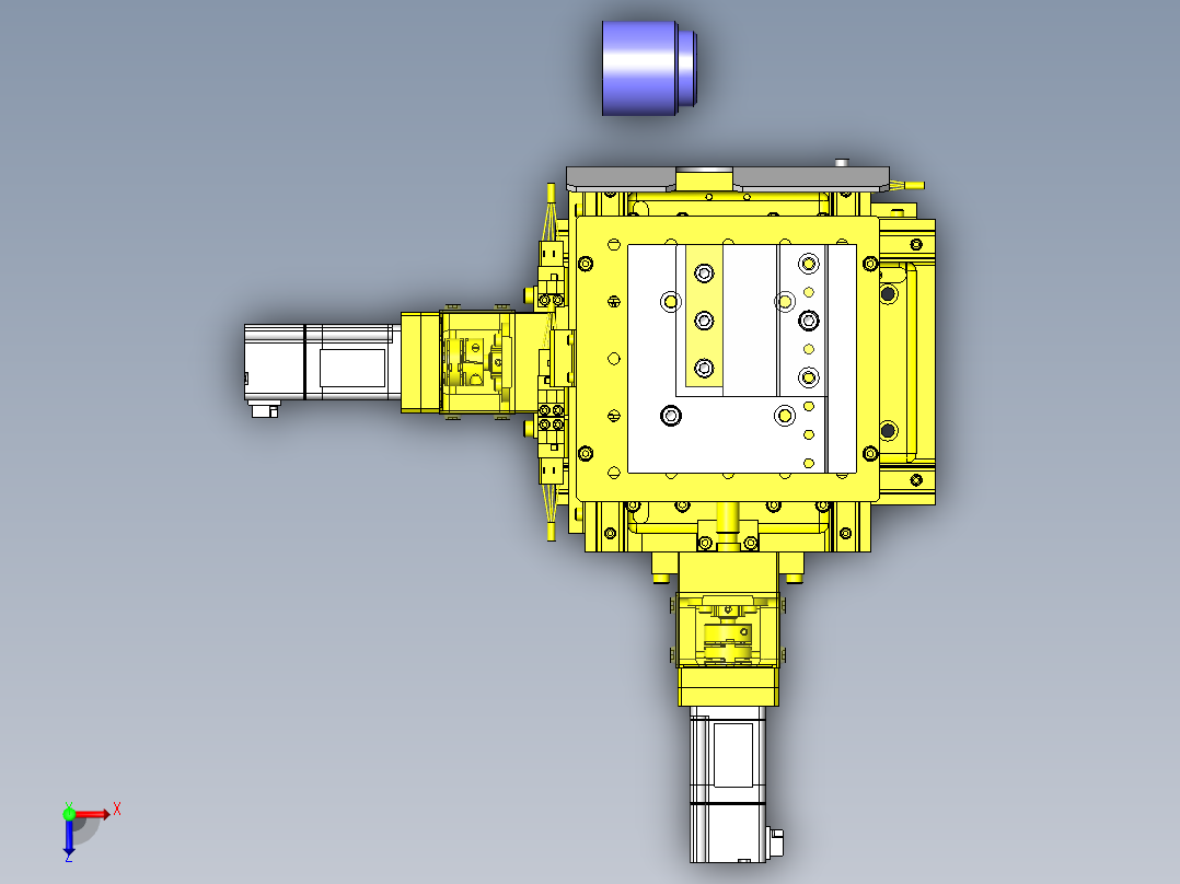 树脂零件的切削加工机俯视图