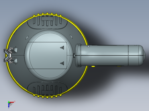 手持聚光灯手电筒模型3D图纸 STEP格式俯视缩略图