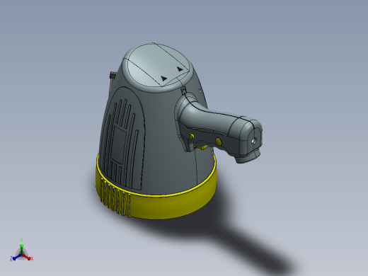 手持聚光灯手电筒模型3D图纸 STEP格式正等轴测缩略图