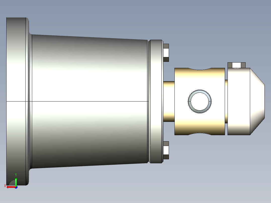 千斤顶装配图零件图3D模型proe后视图