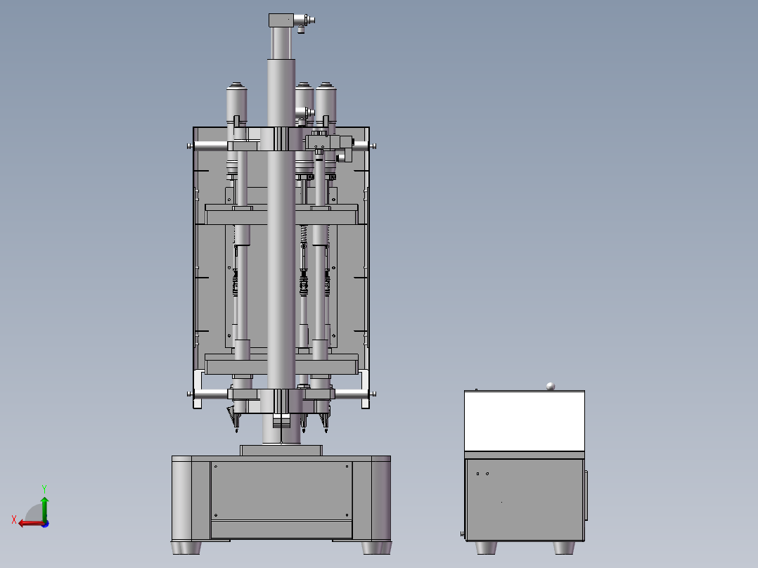 桌面式全自动四轴锁螺丝机后视图