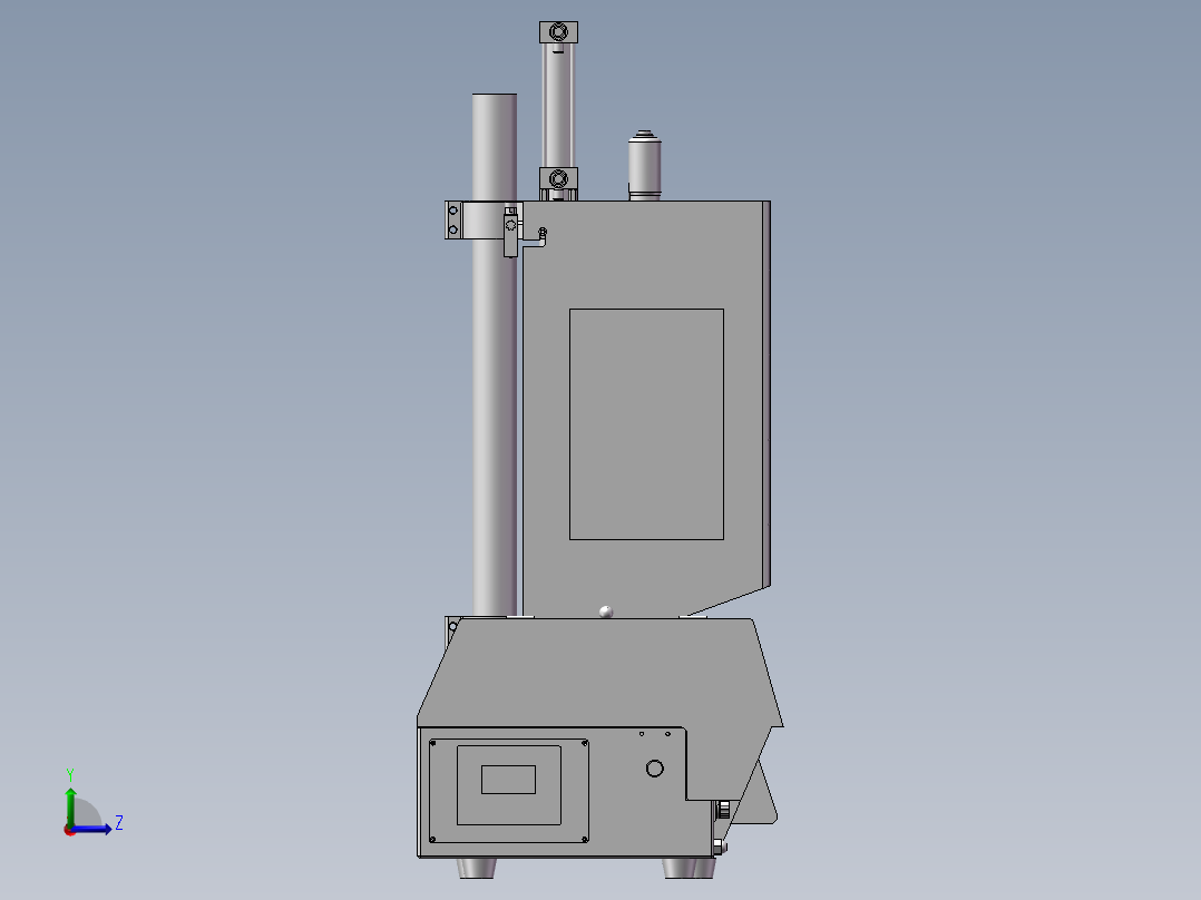 桌面式全自动四轴锁螺丝机左视图
