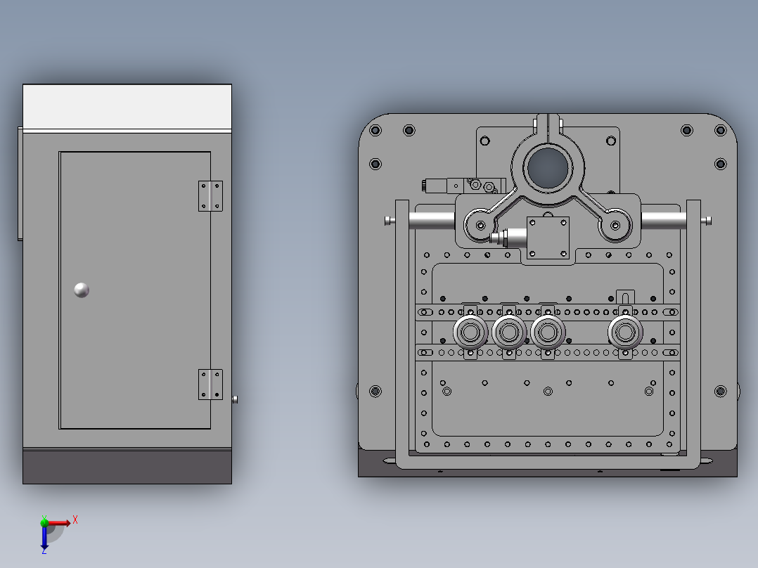 桌面式全自动四轴锁螺丝机俯视图
