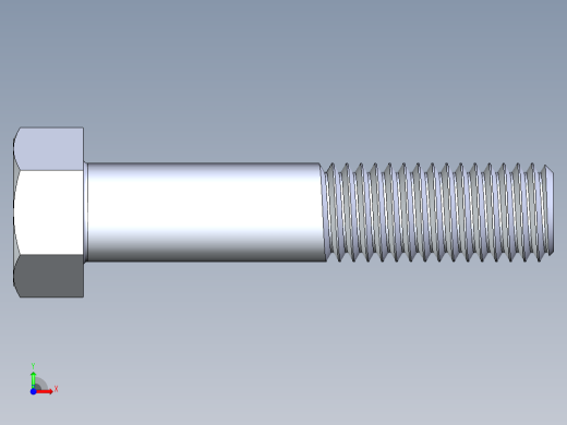 UNC 六角螺栓-Hex Bolt 0.625-11 x 3前视缩略图