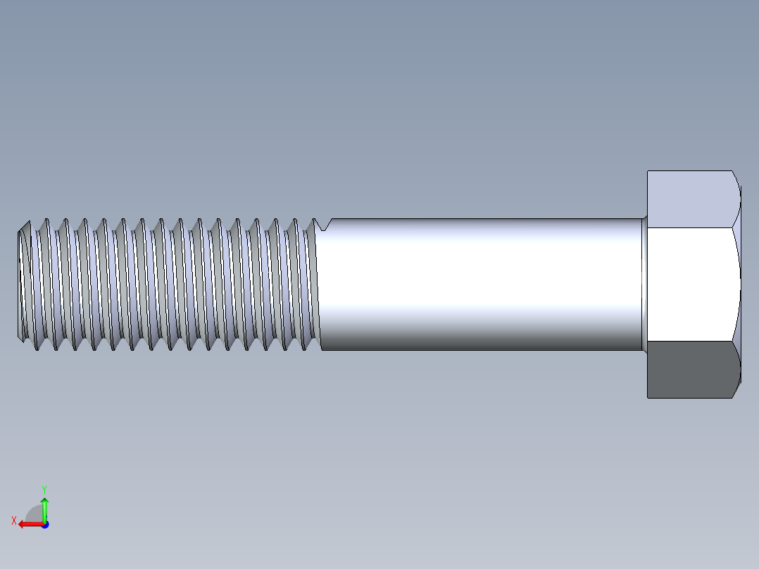 UNC 六角螺栓-Hex Bolt 0.625-11 x 3后视图