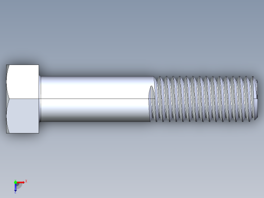 UNC 六角螺栓-Hex Bolt 0.625-11 x 3俯视缩略图