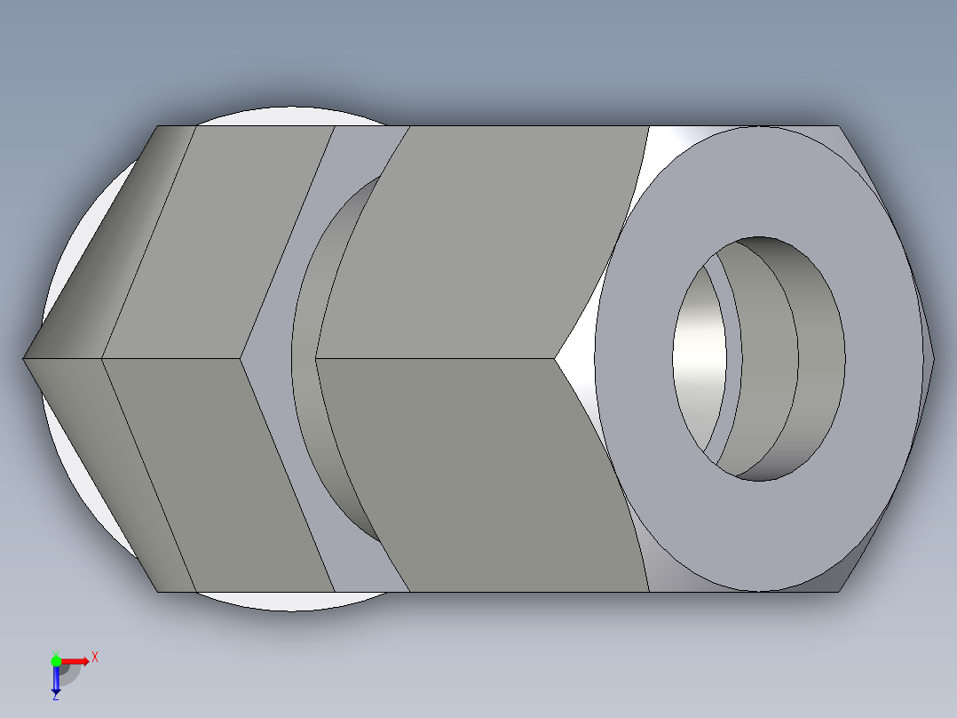 卡套式工业通用硬管接头EO_Adjustable_locknut_45_deg_elbow_VEE10LMCF俯视图