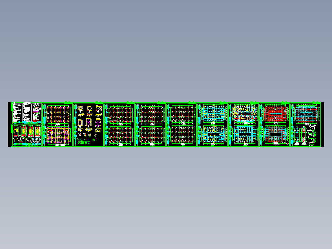 【6层框架宿舍楼（工程量计算书、清单、CAD图19张）