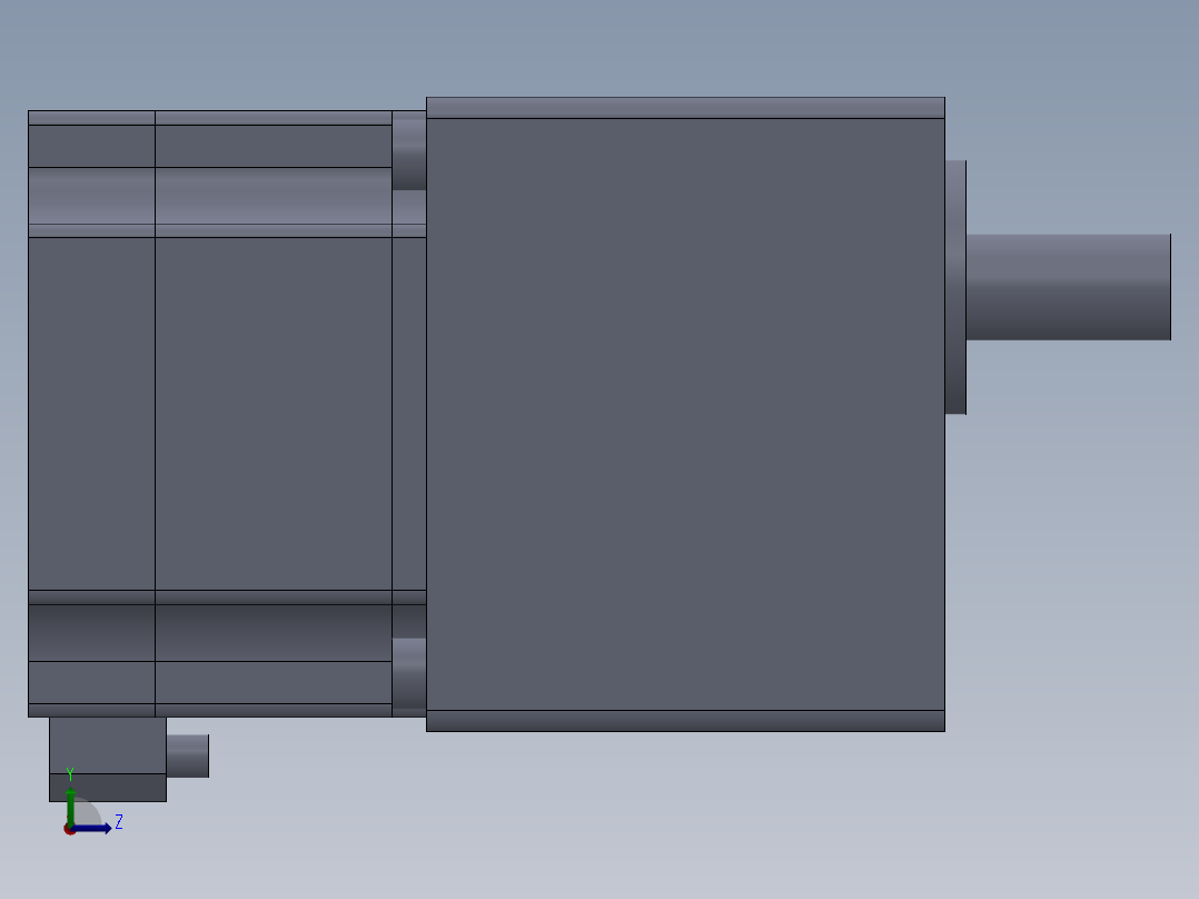 信农-特殊行星减速机左视图