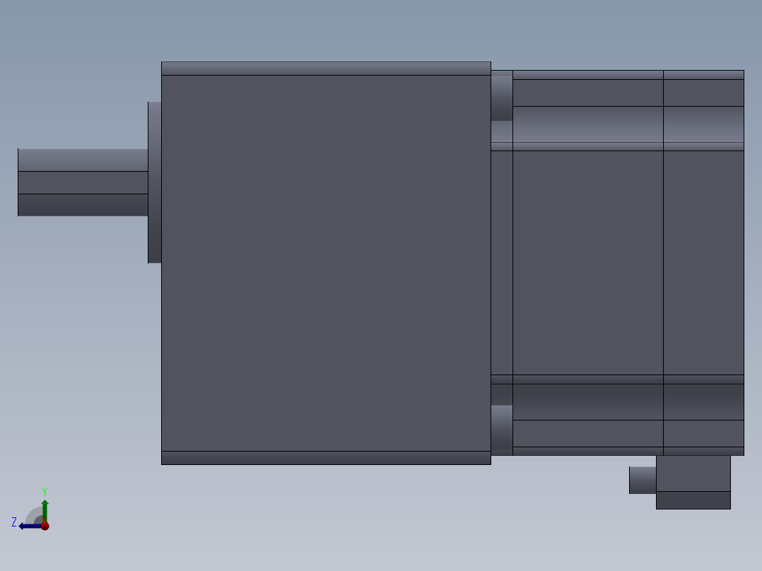 信农-特殊行星减速机右视图