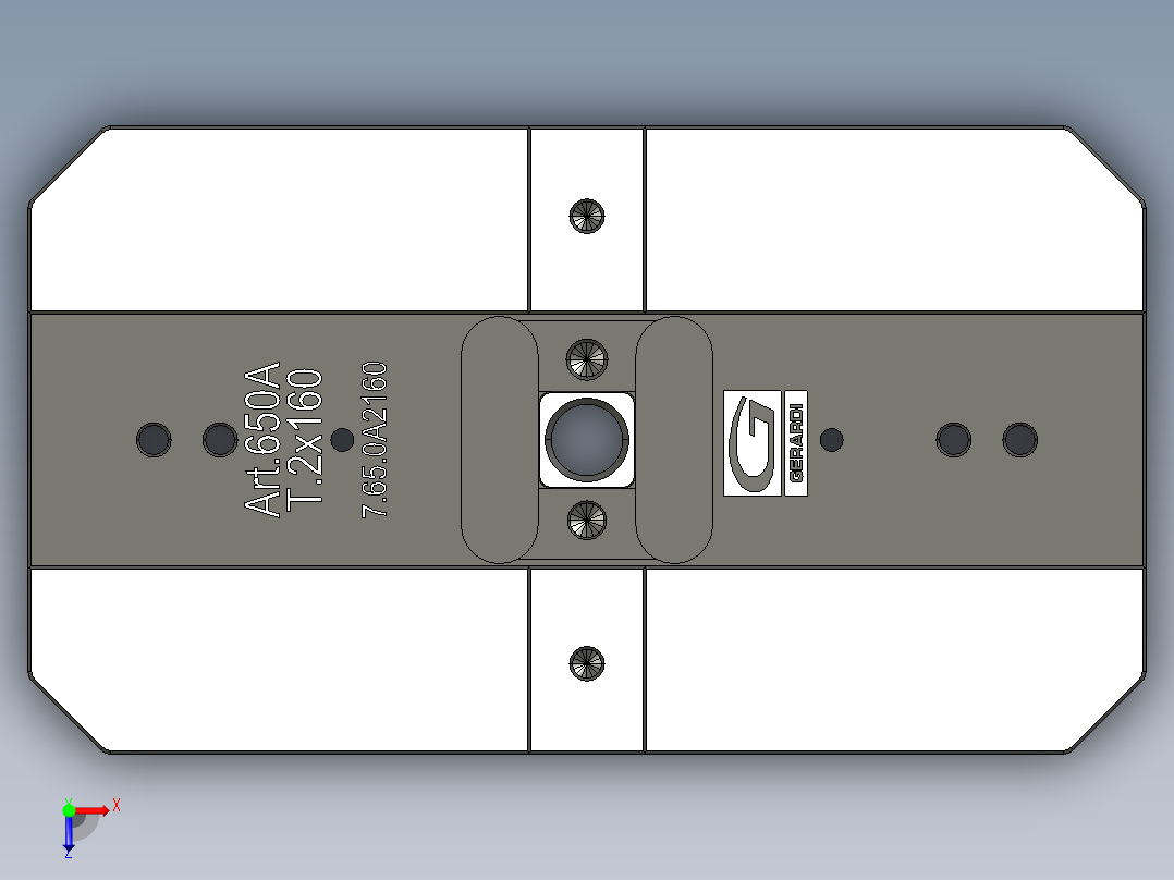 Gerardi 模块化虎钳 art.650-T2x160俯视图