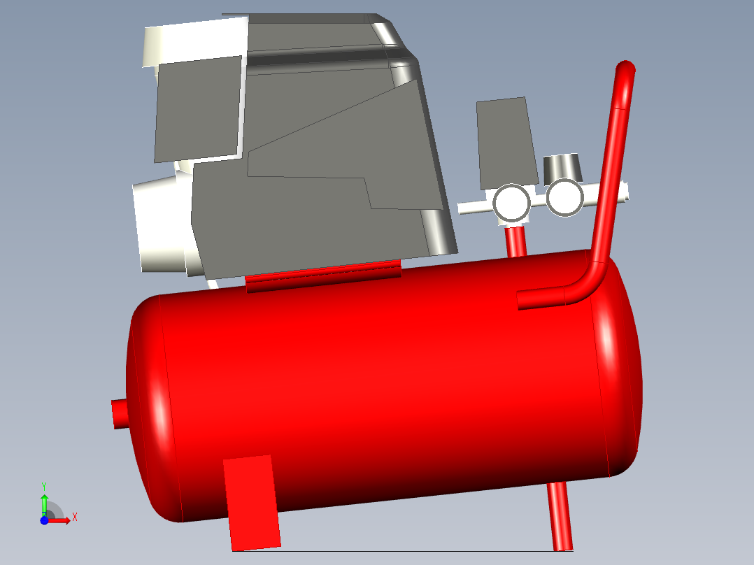 空气压缩机 FX-90 24L 罐--x_t前视图