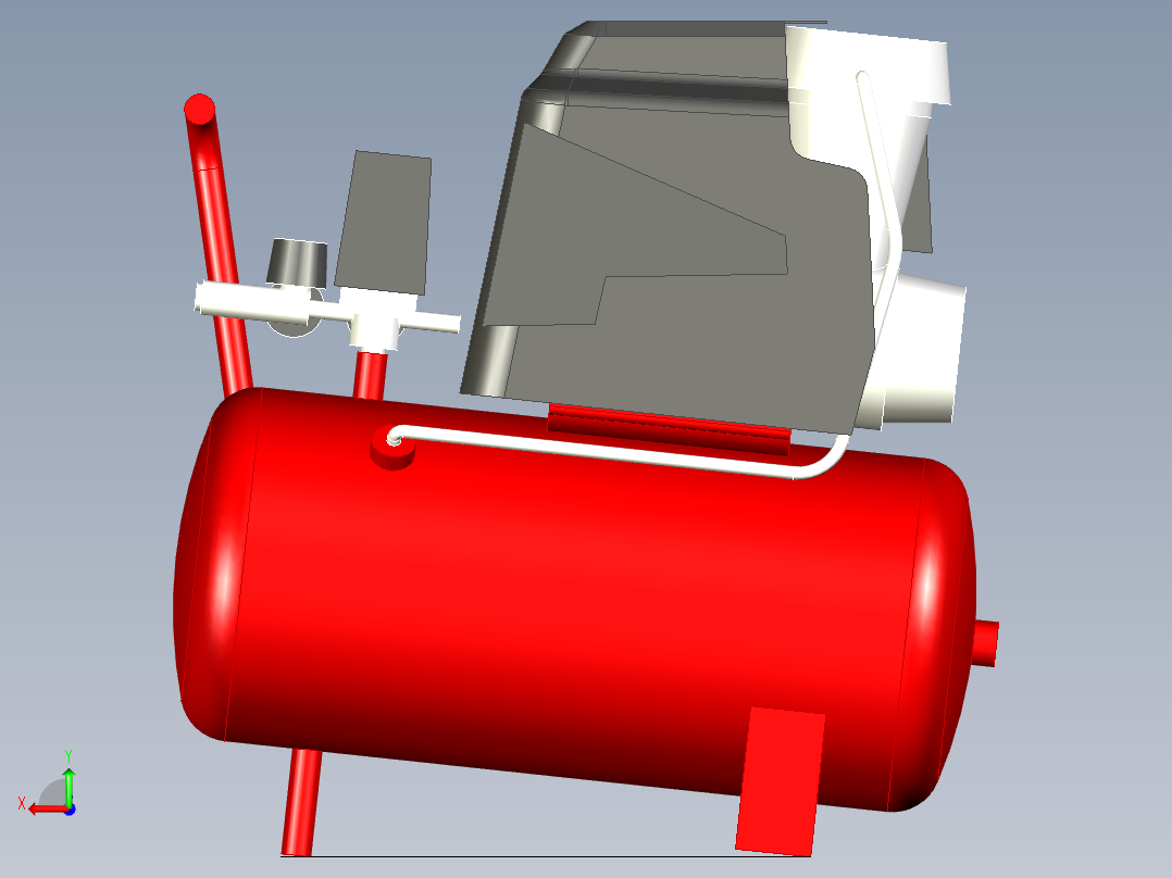 空气压缩机 FX-90 24L 罐--x_t后视图