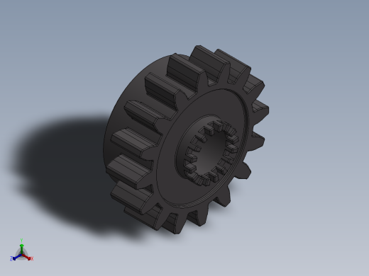 6542 Dark Stone Technic Gear 16 Tooth with Clutch.SLDPRT