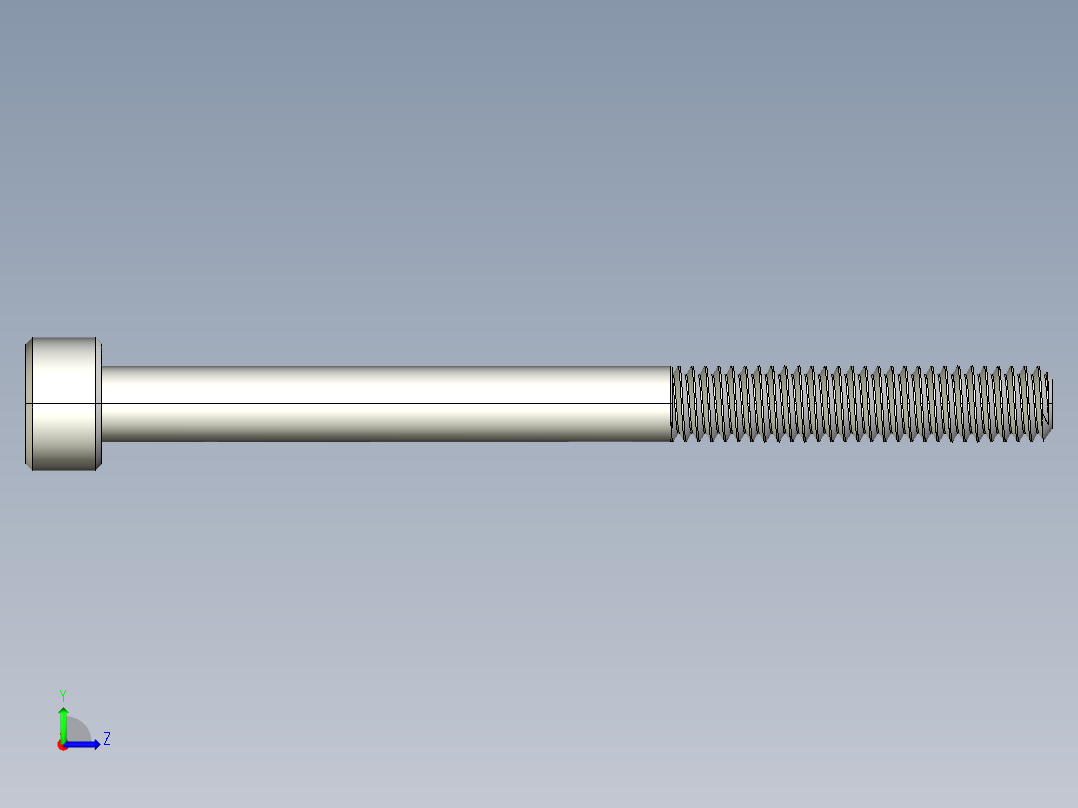 M4 x 0.7mm Thread 50mm LONG SOCKET HEAD CAP SCREW.IGS左视图