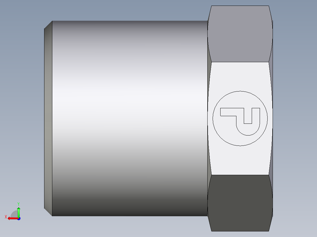 卡套式工业通用硬管接头EO_Blanking_plug_for_tube_ends_ROV06LCFX后视图