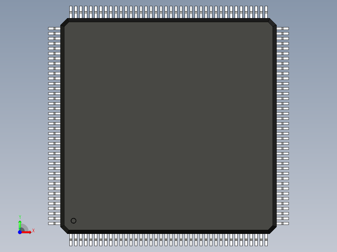 元器件3D封装QFP160_FPT-160P-M11169前视图