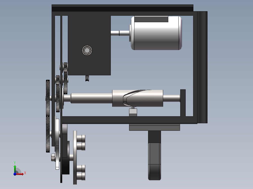 四工位专用机床前视图