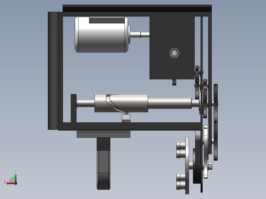 四工位专用机床后视图