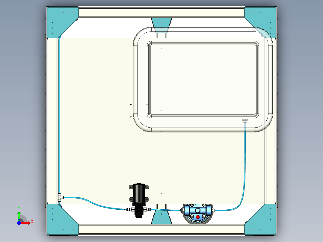 Covid-19消毒室前视图