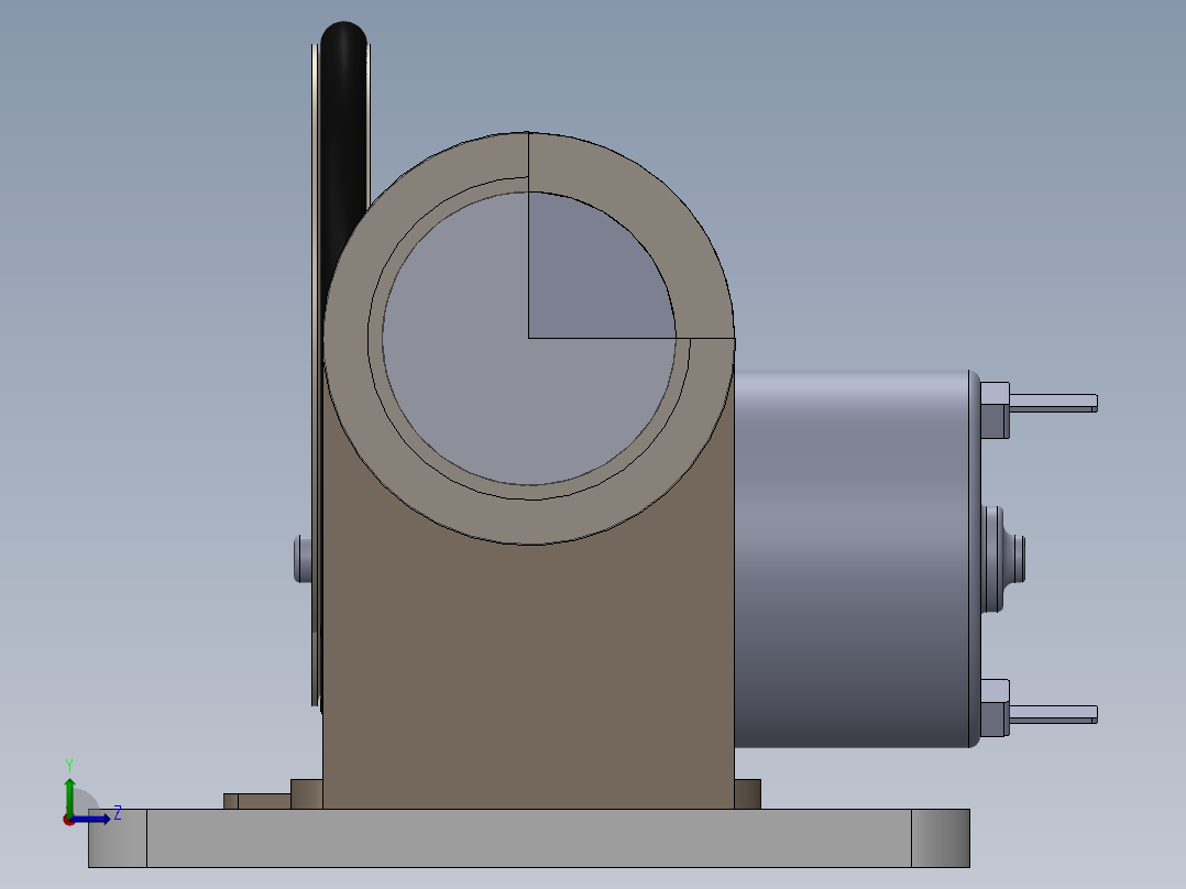 往复直线；往复移动左视图