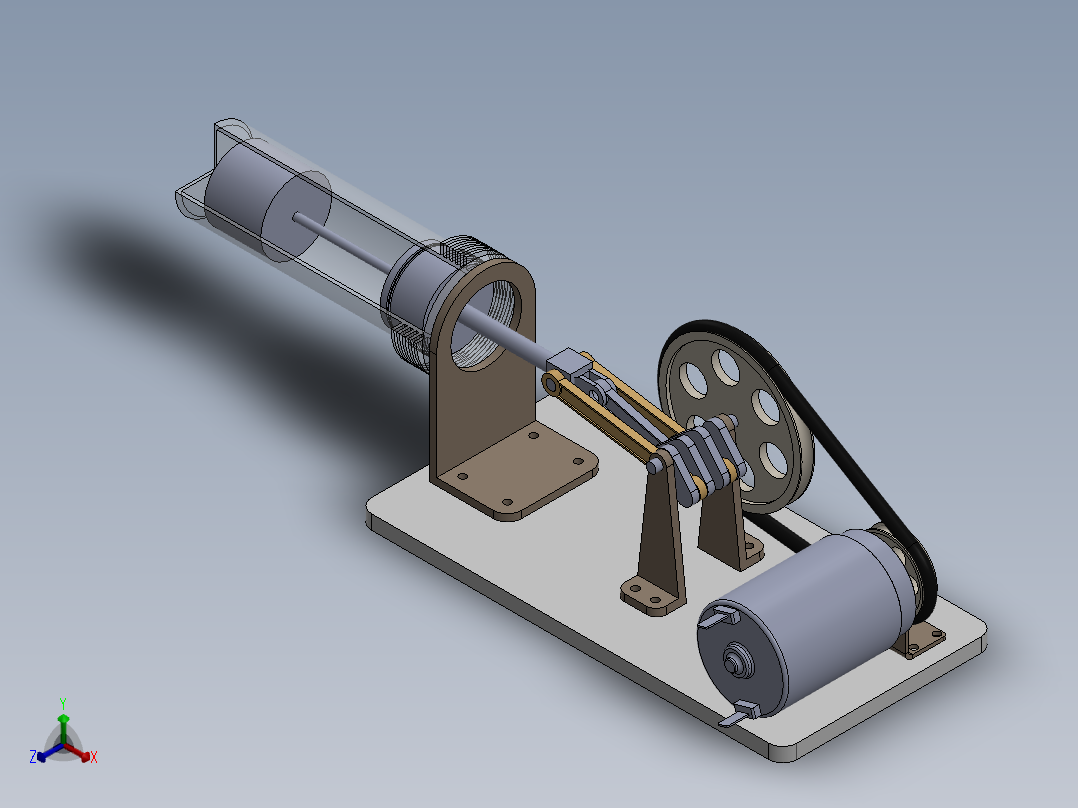 往复直线；往复移动正等轴测图