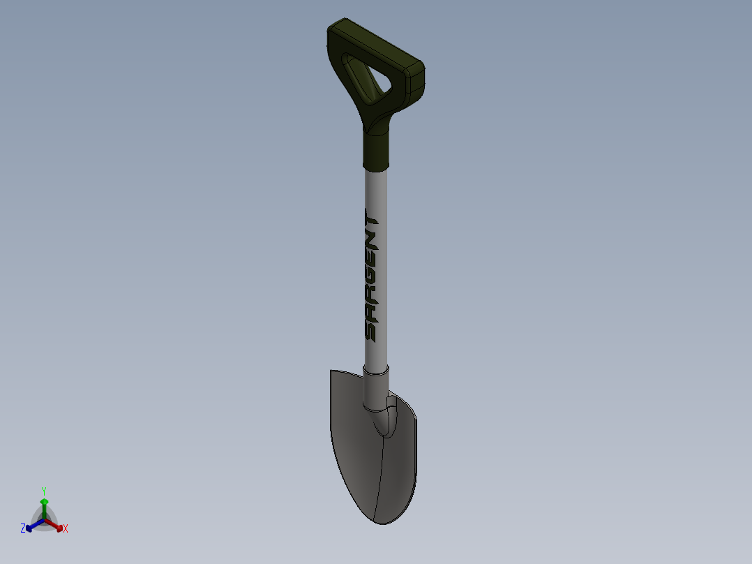 挖掘铲正等轴测图