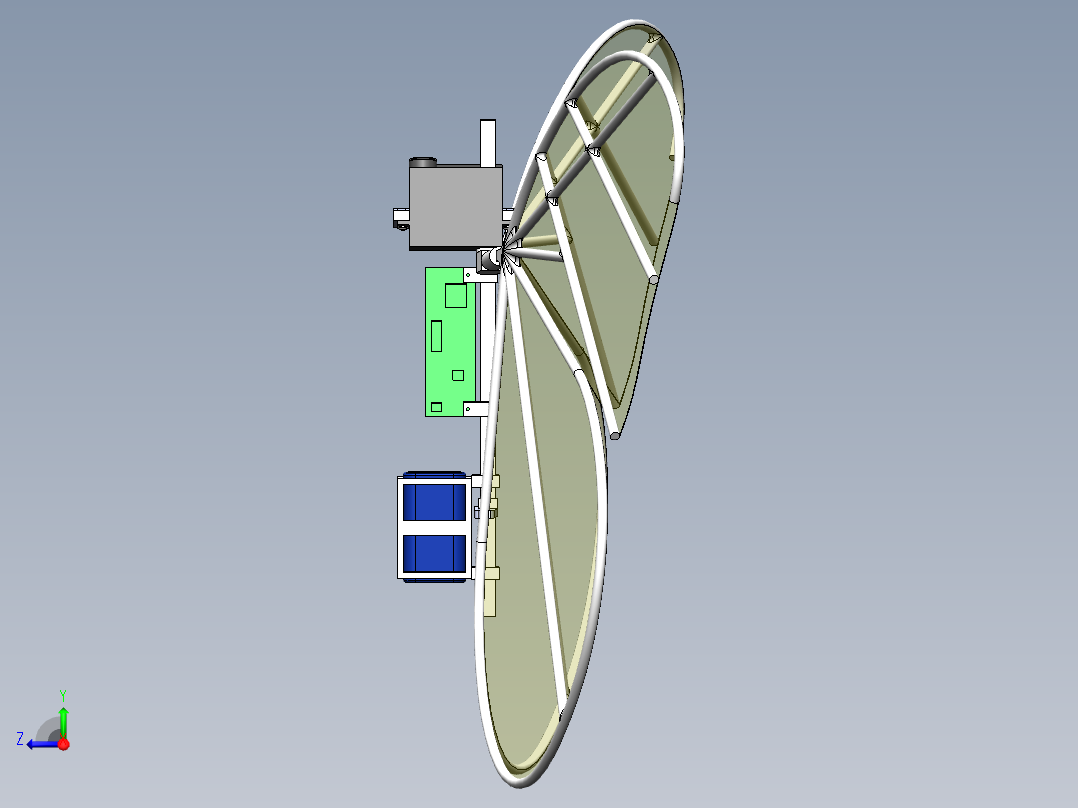 仿生蝴蝶三维模型设计含零件图右视图